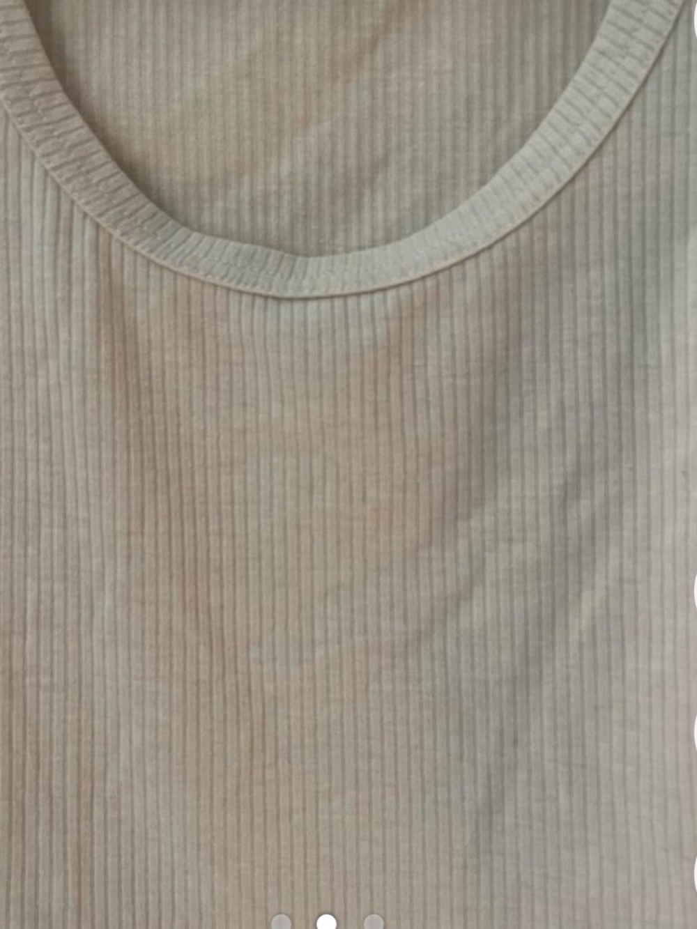 Tan Ribbed Tank Top - Small - Picture 2 of 3
